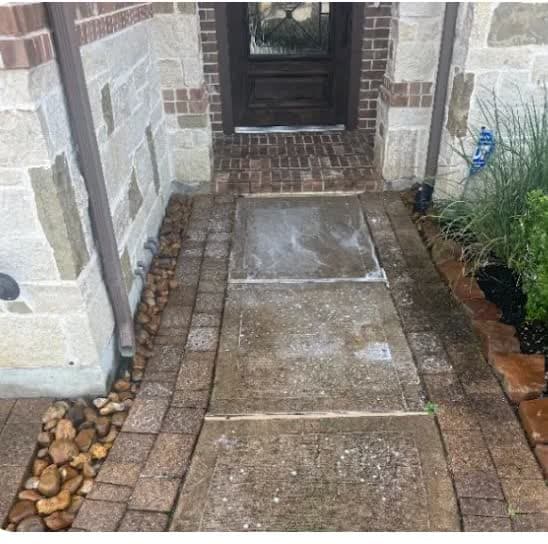 Before a pressure washing job