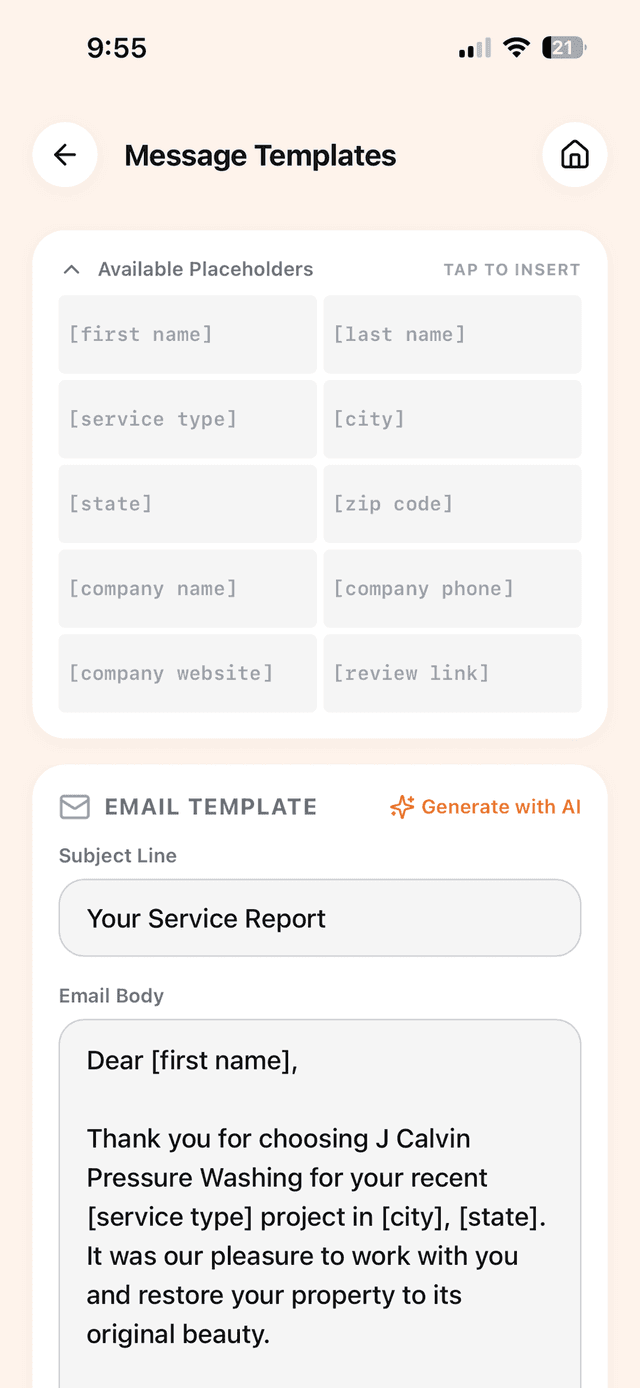 Sharing Options screenshot