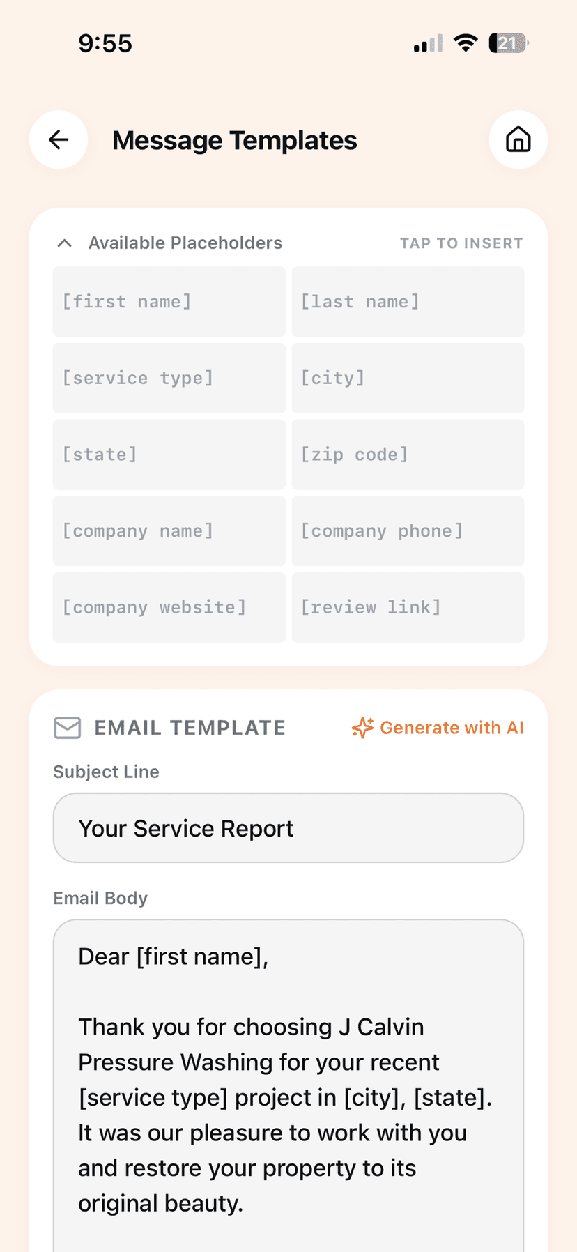 Attach to Invoices screenshot
